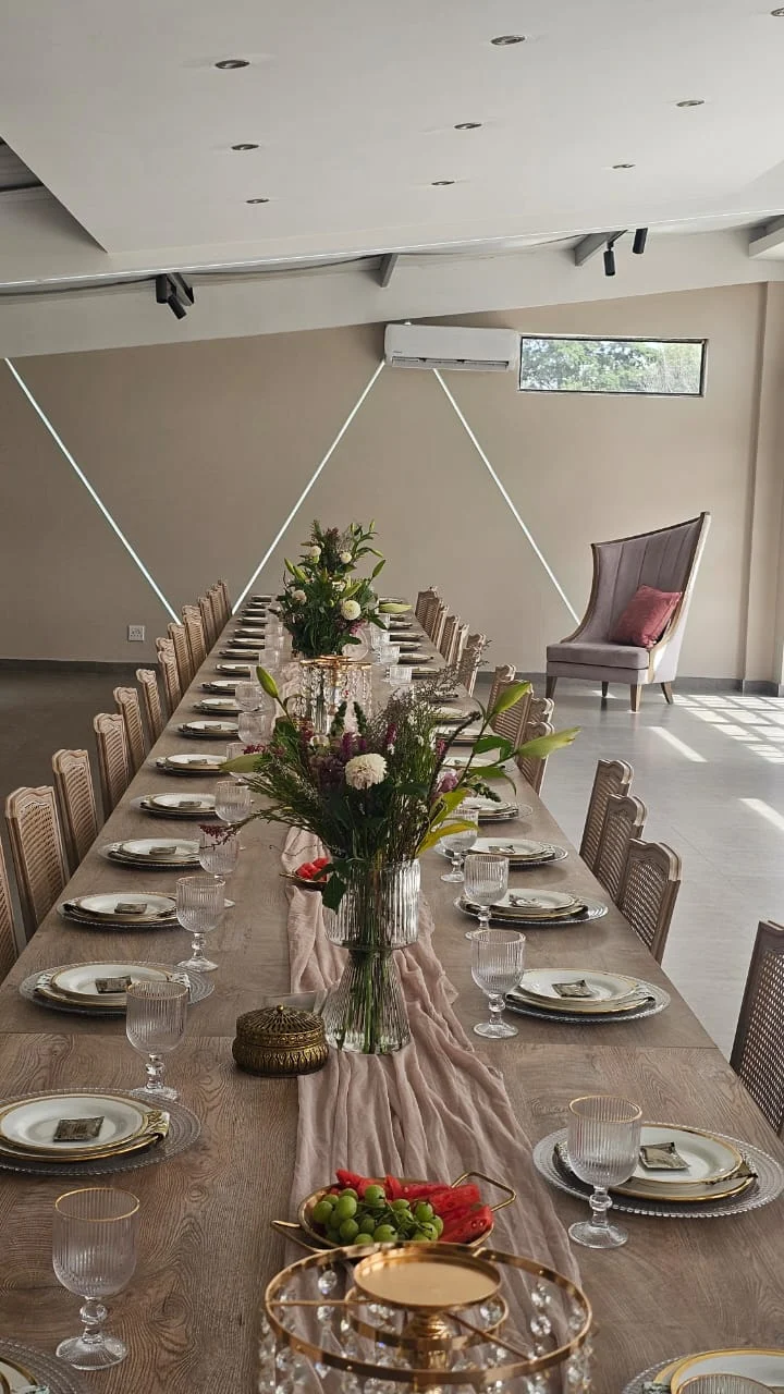 Place settings in the small venue